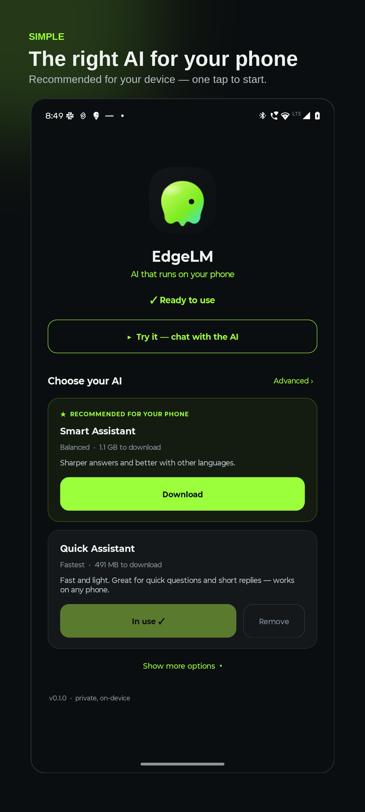 The right AI for your phone
